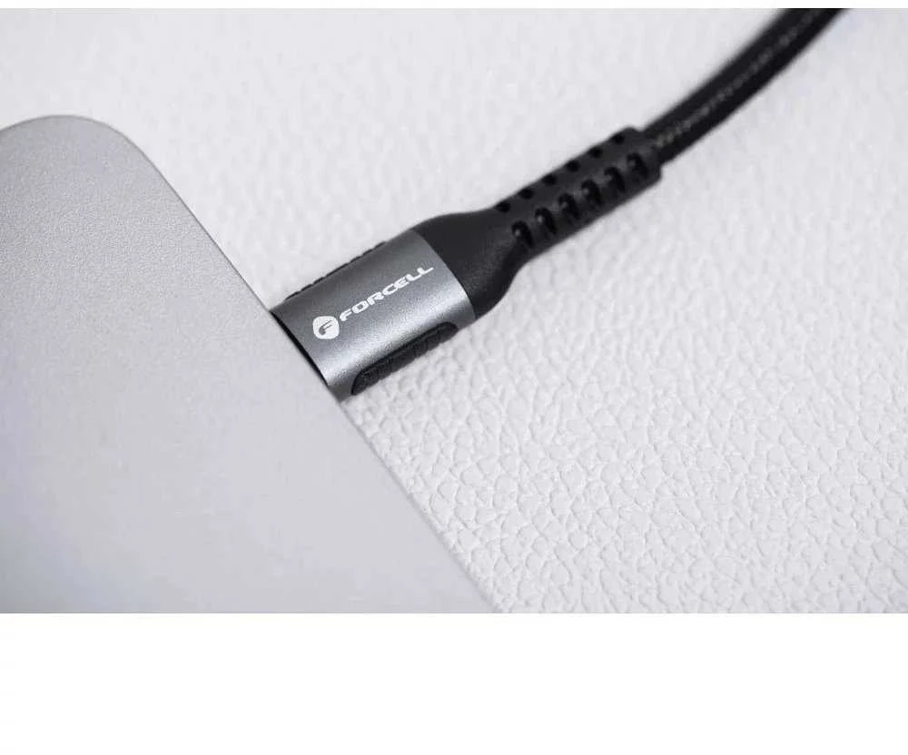 USB C į USB C laidas Forcell F-Energy QC4.0 PD 5A 100W Cafule 2 m C260 juodas