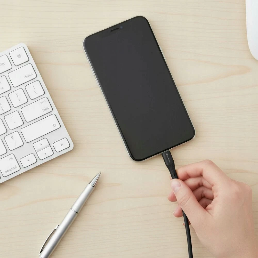 USB C laidas į USB C jungtį Forcell F-Energy QC4.0 PD 3A 60W silikoninis 1 m C344 juodas
