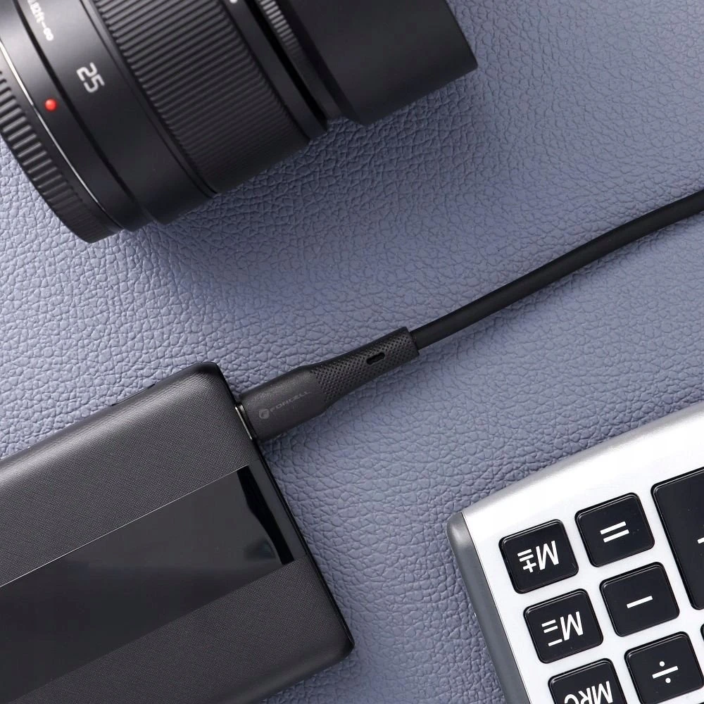 USB C laidas į USB C jungtį Forcell F-Energy QC4.0 PD 3A 60W silikoninis 1 m C344 juodas