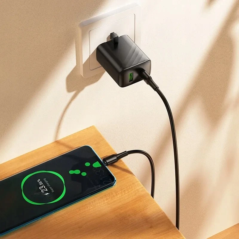 Cable USB C to USB C Hoco 3A 60W 1 m X120 juodas