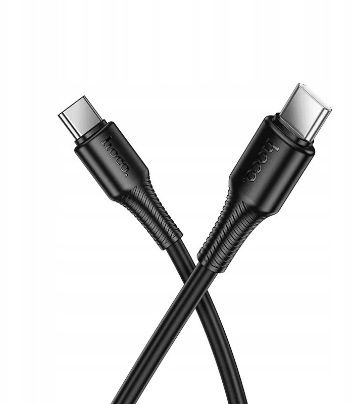 Cable USB C to USB C Hoco 3A 60W 1 m X120 juodas