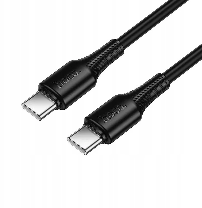 Cable USB C to USB C Hoco 3A 60W 1 m X120 juodas
