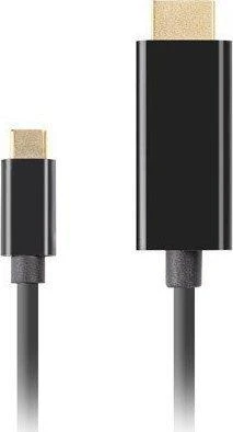 Lanberg USB-C į HDMI kabelis, 1,8 m 4K/60Hz, Juodas | Lanberg | USB-C į HDMI kabelis | CA-CMHD-10CU-0018-BK | Juodas | 1,8 m