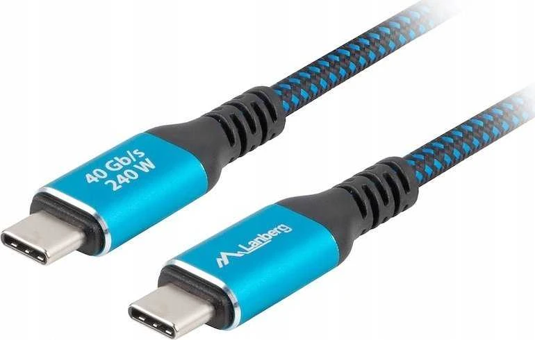 Lanberg | USB-C M/M 4.0 KABELAS 240W 8K 60HZ | CA-CMCM-45CU-0015-BK
