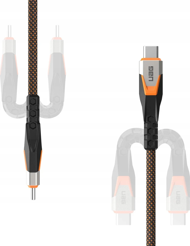 Urban Armor Gear UAG SRGE USB-C USB 3.2 Gen2 kabelis 240W/20Gbps 75cm - oranžinės spalvos