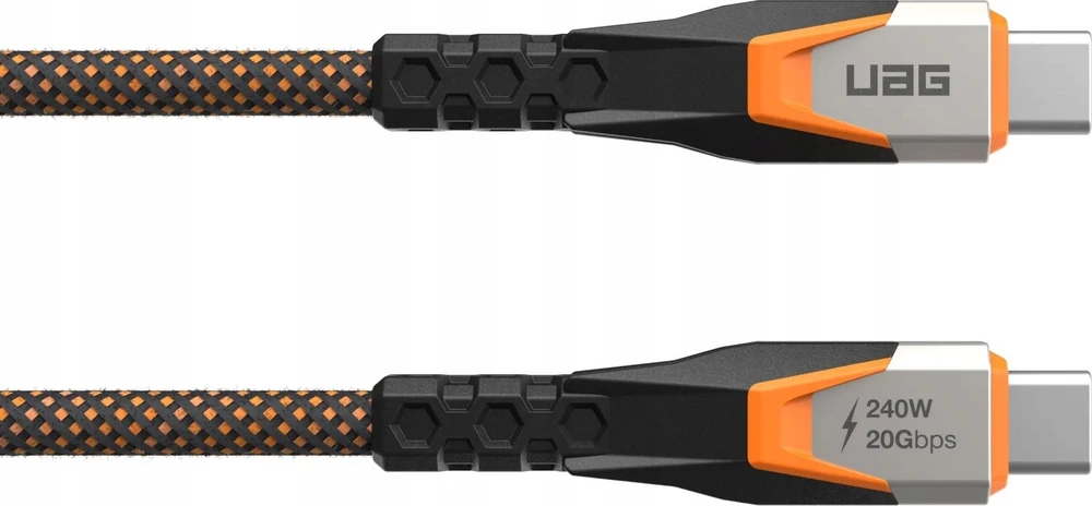 Urban Armor Gear UAG SRGE USB-C USB 3.2 Gen2 kabelis 240W/20Gbps 75cm - oranžinės spalvos