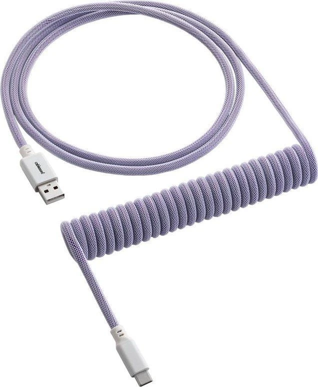 Klaviatūra CableMod Classic Coiled Cable susuktas klaviatūros laidas USB-C į USB Type A, Rum Raisin