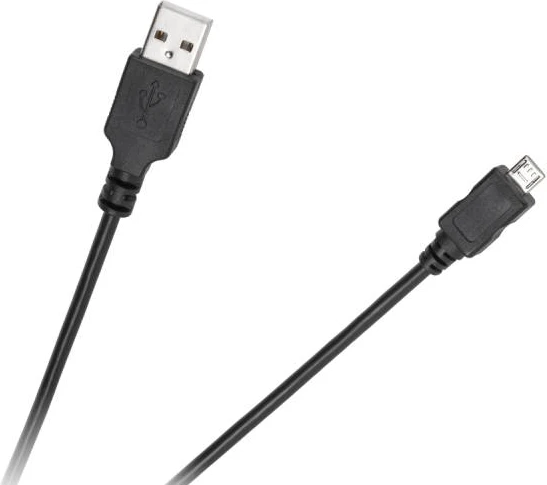 Cabletech USB - micro USB kabelis 1.8m Juodas