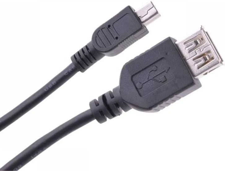 Oem USB - mini USB kabelis Juodas