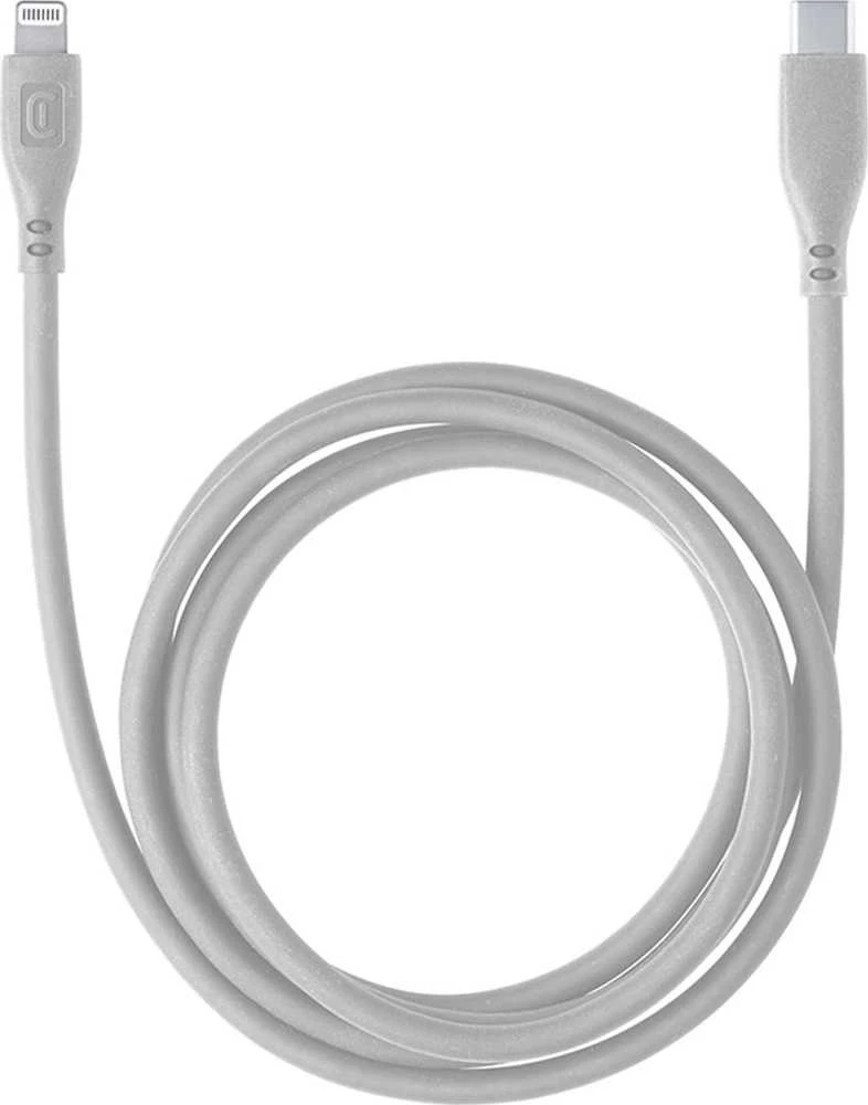 „Cellular Line Cellularline Soft Cable“ – USB-C į „Lightning“ laidas, sertifikuotas MFi, 1,2 m, pilkas