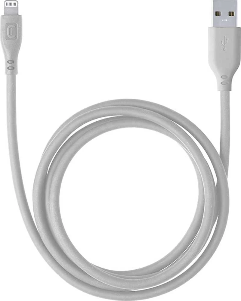 „Cellular Line Cellularline Soft Cable“ – USB-A į „Lightning“ laidas, sertifikuotas MFi, 1,2 m, pilkas