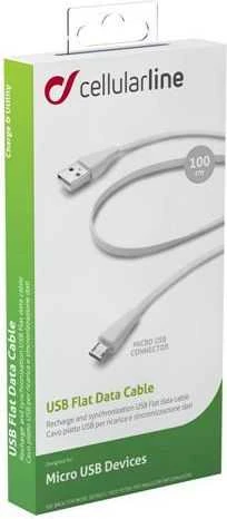Cellular Line MICROUSB - USB DATA CABLE COL.Baltas