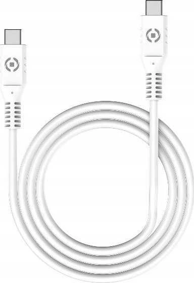Kabelis USB C Celly USBCUSBCWH Balta 1 m