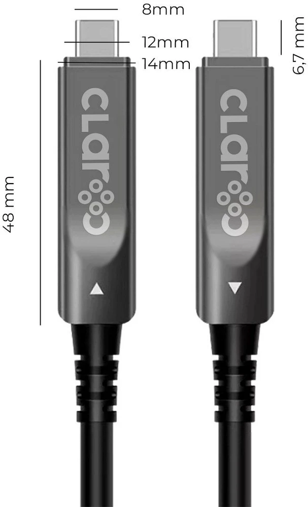 Claroc Kabelis USB-C aktywny, 4K@60Hz, 60W, 5 m