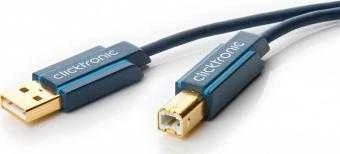Kabelis USB Clicktronic USB-A - USB-B 3 m Mėlyna (JAB-1404853)