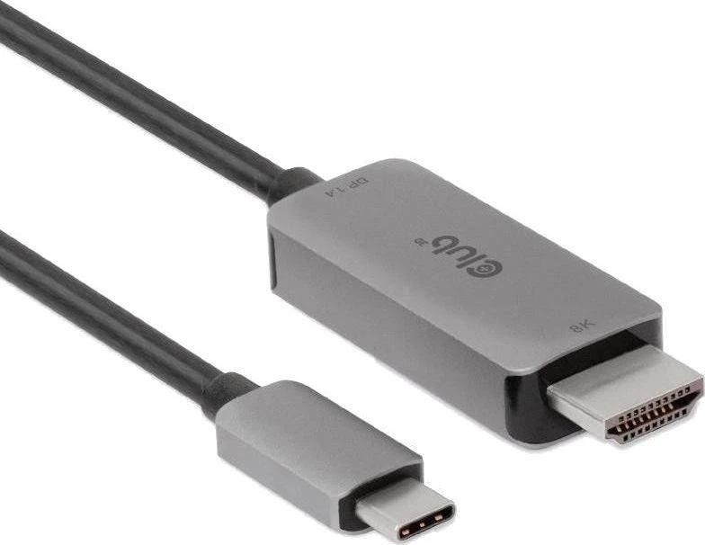 Club 3D CLUB3D USB Gen2 Type-C į HDMI 4K120Hz 8K60Hz HDR10 su DSC1.2 aktyviu M/M 3 m / 9,84 pėdų kabeliu