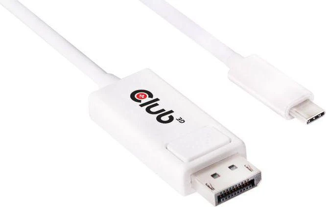 Club 3D USB-C – DisplayPort 1,2 m baltas laidas (CAC-1517)
