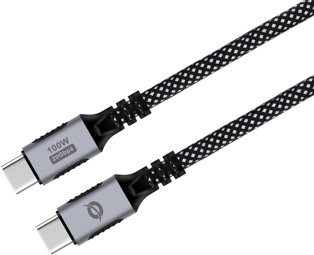 Kabelis USB Conceptronic USB-C – USB-C 2 m, juodas (ETTA07B20)