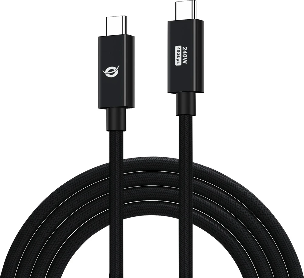Kabelis USB Conceptronic USB-C - USB-C 2 m Juodas (ETTA04B20)