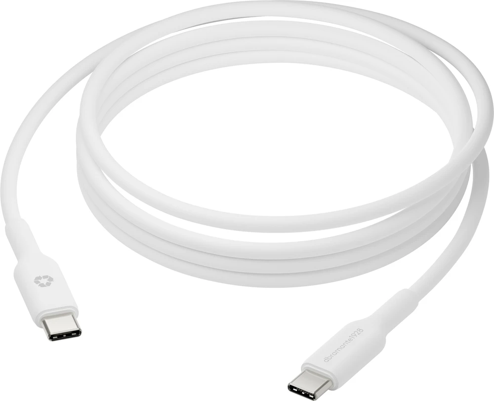 USB laidas dbramante Re-charge cable 2M USB-C TO USB-C - W (CB20CCWH7153)