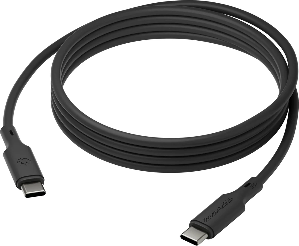 dbramante1928 įkraunamas IT - kabelis - 2 m USB-C/USB-C 100W - Juodas, 2 m, USB C, USB C, juodas