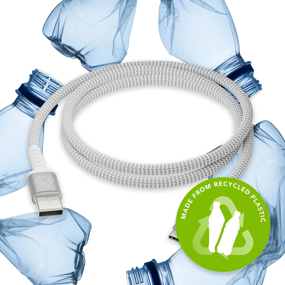 dbramante1928 – pintas „Re-Charge Pro“ laidas – USB-A į USB-C, 1,2 m – baltas