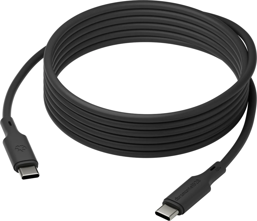 dbramante1928 įkraunamas IT – kabelis – 3 m USB-C/USB-C 100W – Juodas, 3 m, USB C, USB C, juodas
