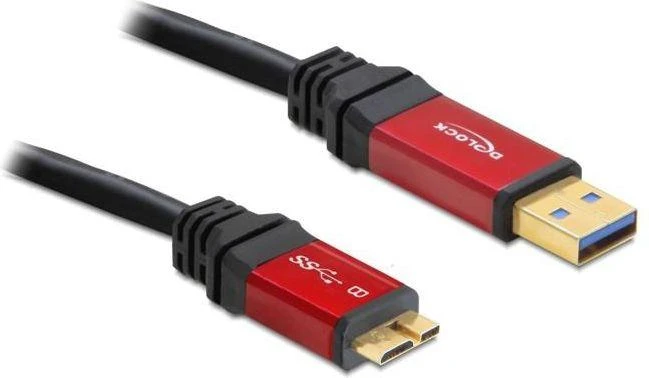 DELOCK kabelis USB 3.0 raudonas A > mikro-B 1,0m