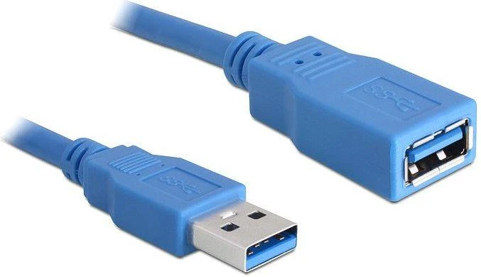 „Delock“ ilgintuvas USB 3.0 tipo A kištukas > USB 3.0 tipo A moteriškas 5 m mėlynas