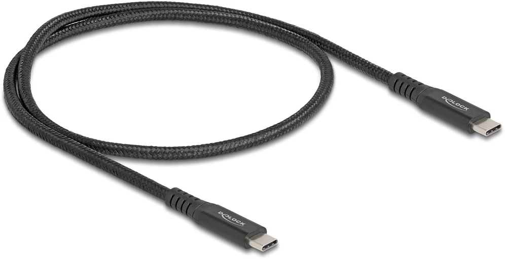 Kabelis USB Delock USB-C - USB-C 0.5 m Juodas (80023)