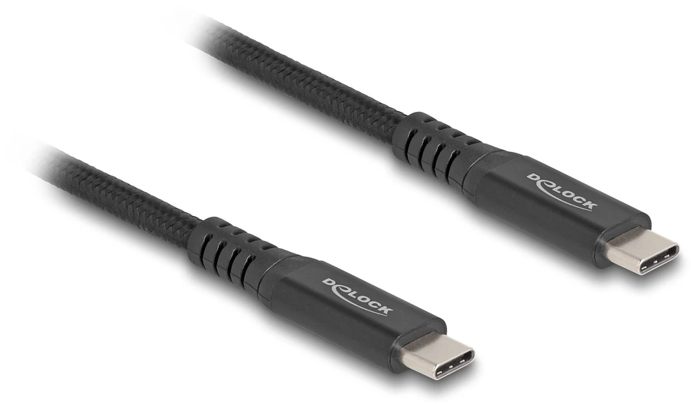 Kabelis USB Delock USB-C - USB-C 0.5 m Juodas (80023)