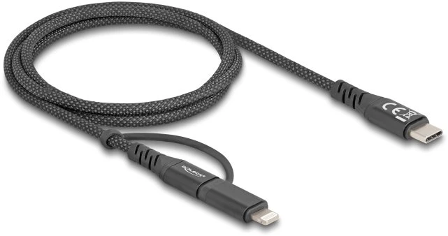 DeLOCK 81170, 1 m, USB C, USB C/Lightning, USB 2.0, Juoda