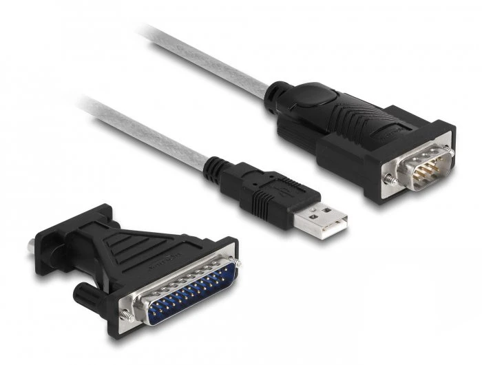 Kabelis USB Delock USB-A - RS-232 1.8 m Juodas (61314)