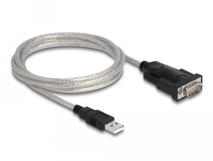 Kabelis USB Delock USB-A - RS-232 1.8 m Juodas (61314)
