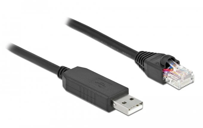 Kabelis USB Delock USB-A - RJ-45 1 m Juodas (64160)