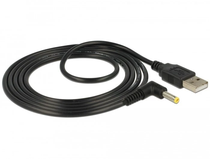 Delock maitinimo kabelis USB > DC 4,0 x 1,7 mm kištukas 90° 1,5 m