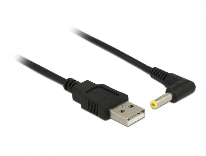 Delock maitinimo kabelis USB > DC 4,0 x 1,7 mm kištukas 90° 1,5 m