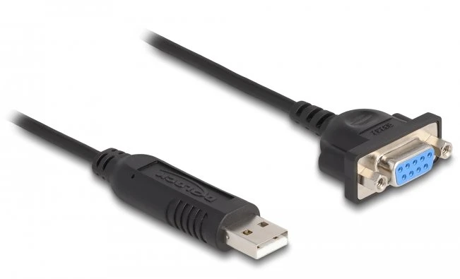 Kabelis USB Delock USB-A - RS-232 0.5 m Juodas