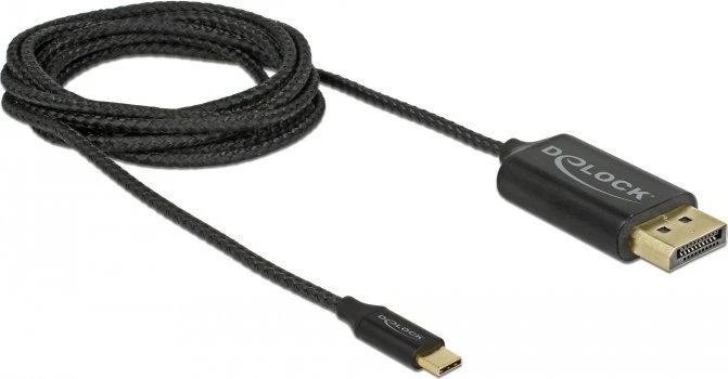 Delock Atrakinimo kabelis USB Type-C™ kištukas > Displayport kištukas DP-Alt režimas 4K 60 Hz 2 m