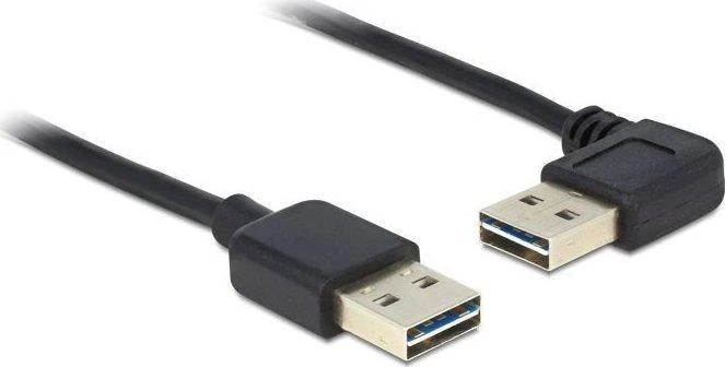 DELOCK kabelis EASY-USB 2.0 A tipo kištukas > EASY-USB 2.0 Type-A vyriškas kampas į kairę / dešinę 0,5 m
