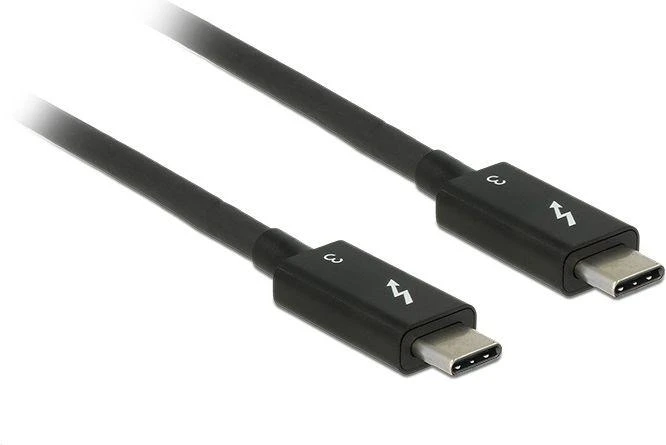 DELOCK laidas Thunderbolt 3 USB-C kištukas > USB-C vyriškas pasyvus 1,5 m 5 A 20 Gb/s juodas