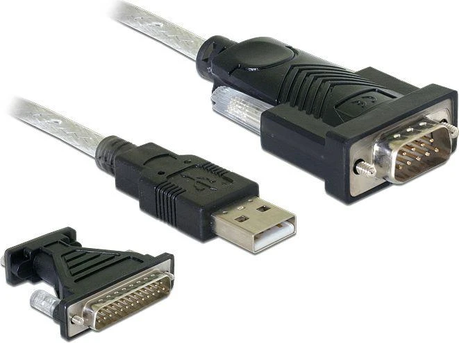 Kabelis USB Delock USB-A - DB-9 1.8 m Juodas (61308)