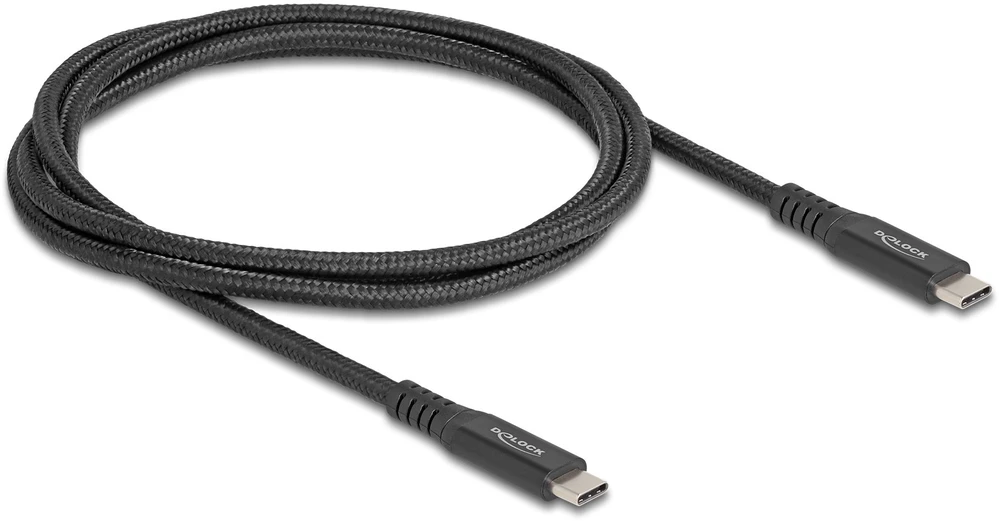 Kabelis USB Delock USB-C – USB-C 1 m Juoda (80024)