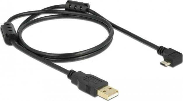 DELOCK kabelis USB micro-B St/ USB-A St 100cm 90 Grad