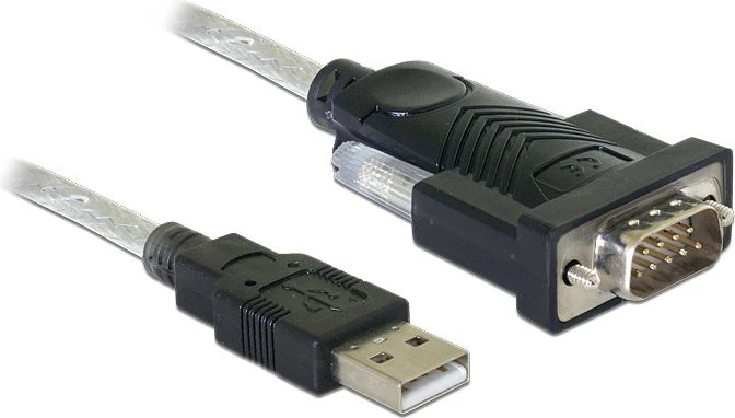 Kabelis USB Delock USB-A - DB-9 1.8 m Juodas (61308)