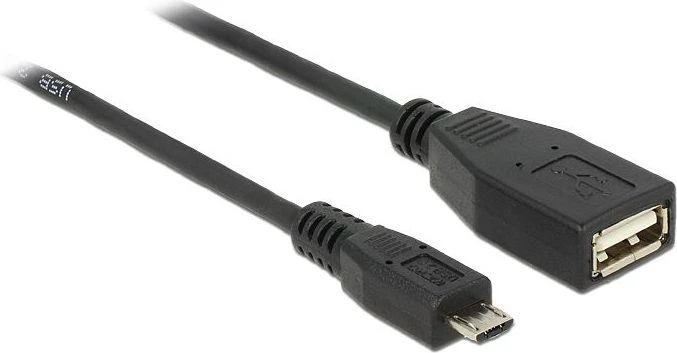 Delock Atrakinimo kabelis USB micro-B kištukas > USB 2.0-A moteriškas OTG 50 cm