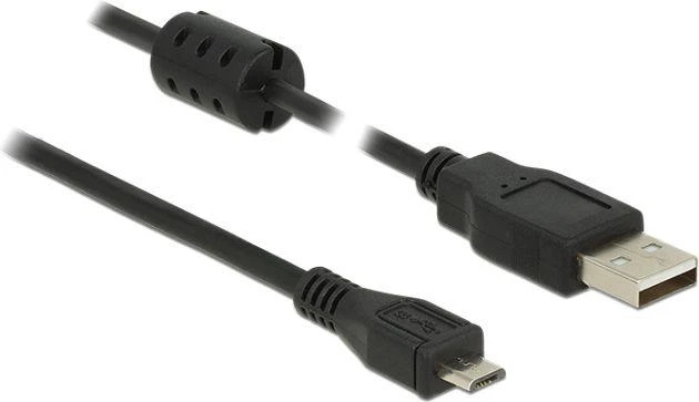 USB kabelis Delock USB-A - mikroUSB 2 m Juodieji (84903)