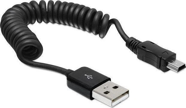 DELOCK kabelis USB 2.0-A kištukas > USB mini vyriškas suvyniotas kabelis