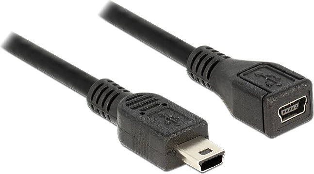 Kabelis USB Delock USB-A - miniUSB 1 m Juodas (82667)