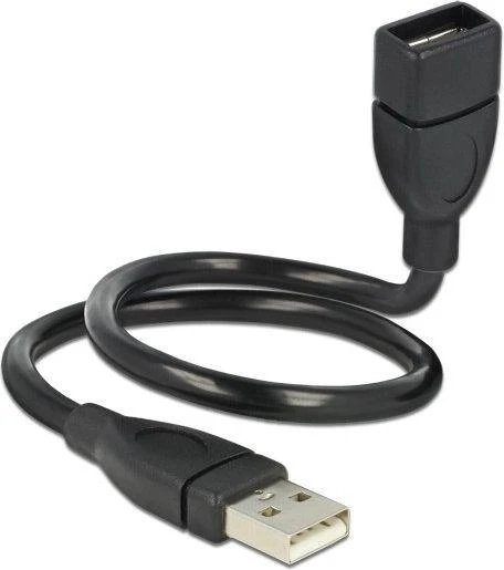 Kabelis USB Delock USB-A - USB-A 0.35 m Juodas (83498)